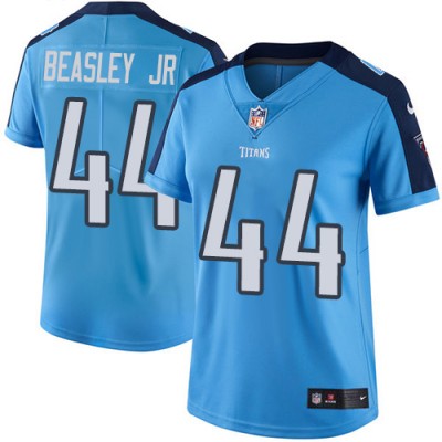 Nike Tennessee Titans #44 Vic Beasley Jr Light Blue Women's Stitched NFL Limited Rush Jersey